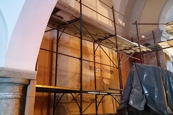 Obnova Špitalske cerkve, notranjost, 2021.