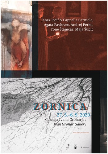 Galerijski list razstave Zornica <em>Foto: Oblikovanje Kolektiv DVA</em>