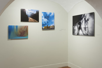 From left to right: On the Sava River, Trboje, 2018, The Bridge in Suša, Selška dolina, 2024, BTC; Ljubljana, 2023, Krampusse from Goričane, 2025. <em>Photo: Lucija Rosc</em>