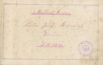 Mušterske bukve tkalca Jožefa Bernika iz leta 1878 <em>Foto: Fototeka Loškega muzeja</em>