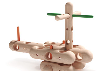 a creative morning with the Slovenian wooden toy Konstrukta for all ages