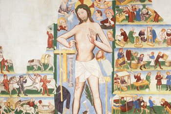 Lecture on the Holy Sunday Fresco <em>Photo: Janez Pelko</em>