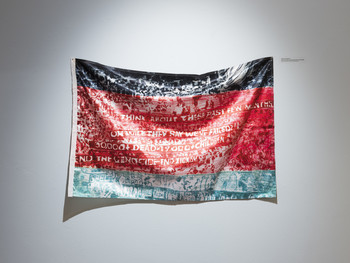 Borga Kantürk, Flag for Palestine (Celtic FC Fans Protest), 2025 <em>Photo: Lucija Rosc</em>