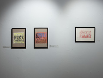 Borga Kantürk, Black Lives Matter (USA Women’s National Soccer Team Protest), 2025 (left), Respect (Women’s Euro 2021 Qualifiers: Malta vs. Denmark, Ceremony Protest), 2025 (center), Naki (Dersim 62), 2025 (right) <em>Photo: Lucija Rosc</em>