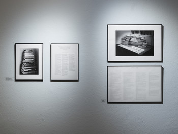 Borga Kantürk, Building Libraries, The Tower: A Suggestion for a Library, 2024 (left), The Bridge, 2023 (right) <em>Photo: Lucija Rosc</em>