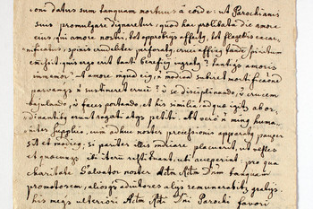 Povabilno pismo patra Romualda na pasijonsko procesijo iz leta 1715