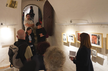 Odprtje razstave Ive Šubic – Ilustrator v Galeriji Šivčeva hiša <em>Foto: Natalija Kosmač</em>