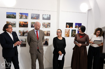 Odprtje razstave Srečanja (Meetings) v Táboru na Češkem <em>Foto: David Peltan</em>