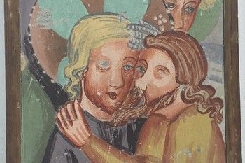  Furlanski slikar, Judov poljub (fragment, Crngrob) 1400–1410, kopija freske ©Fototeka Loškega muzeja