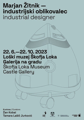 Poster for the exhibition Marjan Žitnik - industrial designer <em>Photo: design by Tamara Lašič Jurković</em>
