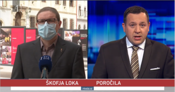 O Škofjeloškem pasijonu v Poročilih ob petih 2. aprila 2021 <em>Foto: Zajem zaslona, rtvslo.si</em>