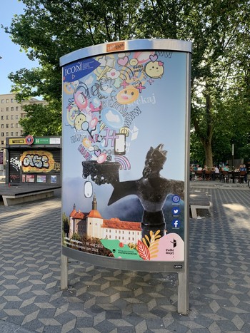 Plakat Loškega muzeja pri Figovcu v Ljubljani