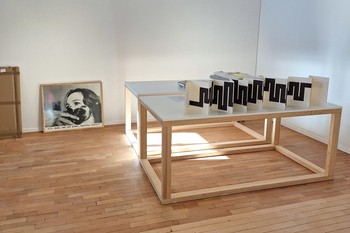 Pripravljanje razstave Za demokratizacijo umetnosti – ponovno <em>Foto: Fotoarhiv Darka Simičića</em>