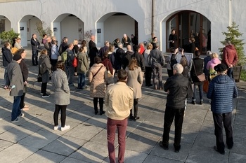 Odprtje razstave Jane Jocif Skrita dediščina: portreti stoletij <em>Foto: Fototeka Loškega muzeja</em>