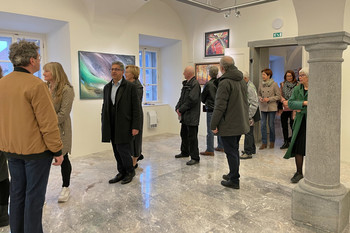 Odprtje dopolnjene stalne razstave Žirovski likovniki umetniki v Galeriji Muzeja Žiri <em>Foto: Tanja Mlin</em>