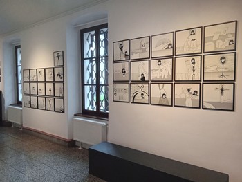 Knjiga mojih dni – serija risb Nejča Slaparja iz stalne zbirke Loškega muzeja