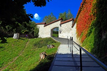 Zaprtje Grajske poti <em>Foto: Fototeka Loškega muzeja</em>