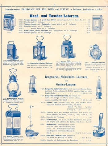 Prodajni katalog s svetili, ki ga je hranila trgovina Žigon v Škofji Loki, začetek 20. stoletja, hrani Zgodovinski arhiv Ljubljana – Enota v Škofji Loki. <em>Foto: Zgodovinski arhiv Ljubljana – Enota v Škofji Loki</em>