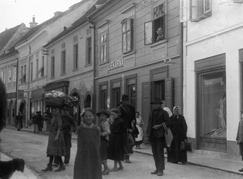 Lekarna v Metliki pred prvo svetovno vojno. Hrani Loški muzej Škofja Loka.