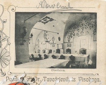 Jedilnica v kamri iz časa Ivana Tavčarja <em>Foto: Hrani Loški muzej Škofja Loka</em>