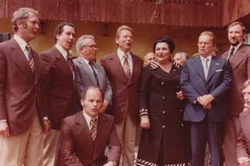 Prevci okteta Jelovica s Titom in Jovanko leta 1977 <em>Foto: Fototeka Loškega muzeja</em>