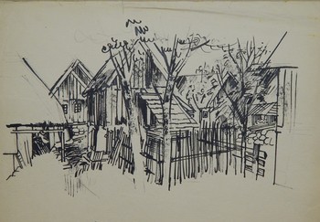 France Mihelič, Na deželi 2, 1938, risba