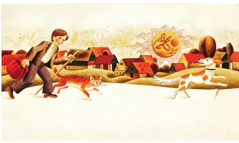 Pravljica o Vanču (Ivan Potrč), Partizanska knjiga, 1973, gvaš, hrani Galerija Šivčeva hiša, Radovljica