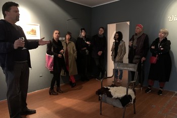 Odprtje razstave Nebo vzpostavlja red v Galeriji Ivana Groharja