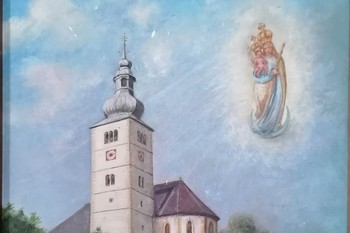 Votivna podoba iz prezbiterija cerkve Marijinega oznanjenja v Crngrobu. <em>Foto: Nina Misson</em>