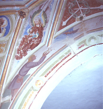 Legenda iz življenja sv. Urha, prva leta 16. stoletja, detajl freske