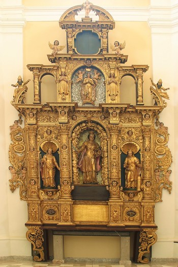 Oltar Sv. Lucije, Jakob Kornelij, 1689, les. <em>Foto: Fototeka Loškega muzeja</em>