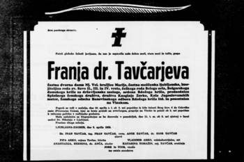 Pogreb Franje Tavčar