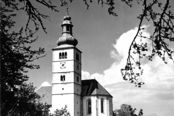 Cerkev Marijinega oznanjenja v Crngrobu, 1960 ©Tone Mlakar