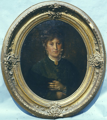 Portret žene, 1874, olje na platno <em>Foto: Fototeka Loškega muzeja</em>