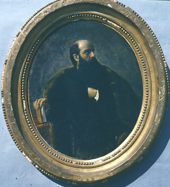 Portret dr. Lovra Tomana, 1902, olje na platno <em>Foto: Fototeka Loškega muzeja</em>