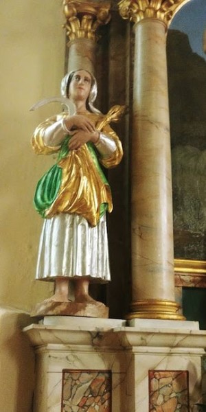 Sv. Notburga, leseni kip, delavnica Štefana Šubica, sredina 19. stoletja