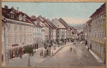 Mestni trg, okoli 1900, razglednica