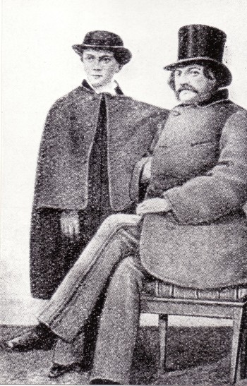 Edvard in Karel Strahl, okoli leta 1864. <em>Foto: Iz Zbornika za umetnostno zgodovino, 1930. </em>