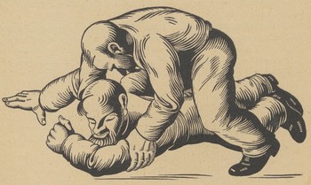 Pretep, vir: Andrija Štampar, Narodna čitanka o alkoholu, Ilustriral Franjo Stiplovšek, Jugoslovenski savez trezvenosti, Škola narodnog zdravlja, Zagreb, 1931