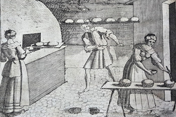 V projektu Naša kuhna bomo predstavljali digitalizirane vsebine iz muzejskih zbirk in knjižnega gradiva, ki predstavljajo kulinarične značilnosti, jedilno kulturo, različno posodje itd. ©Georgica curiosa aucta (1695); kamra.si