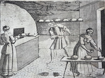 V projektu Naša kuhna bomo predstavljali digitalizirane vsebine iz muzejskih zbirk in knjižnega gradiva, ki predstavljajo kulinarične značilnosti, jedilno kulturo, različno posodje itd. <em>Foto: Georgica curiosa aucta (1695); kamra.si</em>