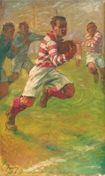 Zlata medalja za slikarstvo: Jean Jacoby, Rugby, 1928. 