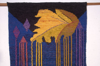 Silva Horvat: Kompozicija VI., 1996, tapiserija. ©Fototeka Loškega muzeja