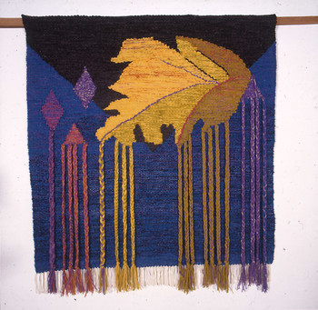 Silva Horvat: Kompozicija VI., 1996, tapiserija. <em>Foto: Fototeka Loškega muzeja</em>