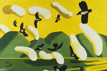 Franc Novinc, Vrane, 1972, olje na platno