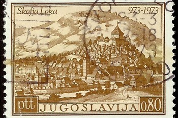 Ob 1000-letnici je bila izdana jubilejna poštna znamka Škofje Loke.