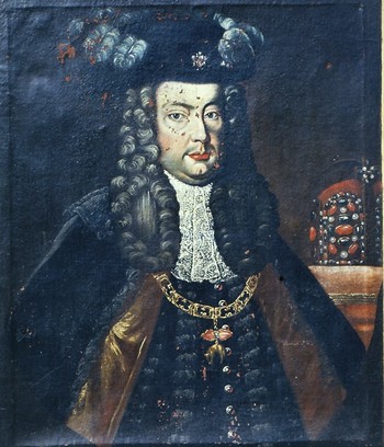Cesar Karel VI., neznani avtor, 18. stoletje, olje na platno. <em>Foto: Fototeka Loškega muzeja</em>