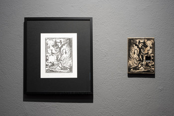 Sloth (Acedia), woodcut and matrix, 2020 <em>Photo: Lucija Rosc</em>