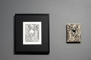 Anger (Ira), woodcut and matrix, 2020 <em>Photo: Lucija Rosc</em>