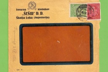 Kuverta tovarne klobukov Šešir iz obdobja med obema vojnama <em>Foto: bolha.com</em>